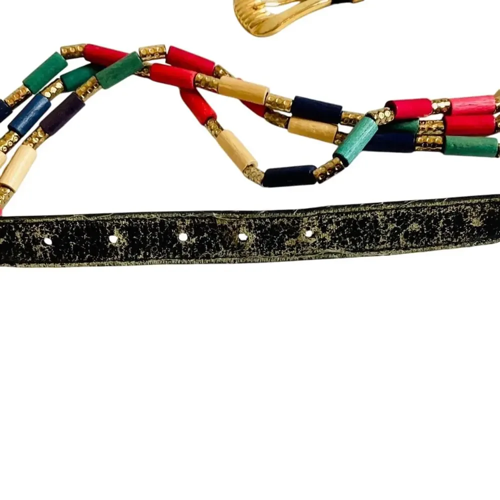 Vintage Wooden Beads Belt